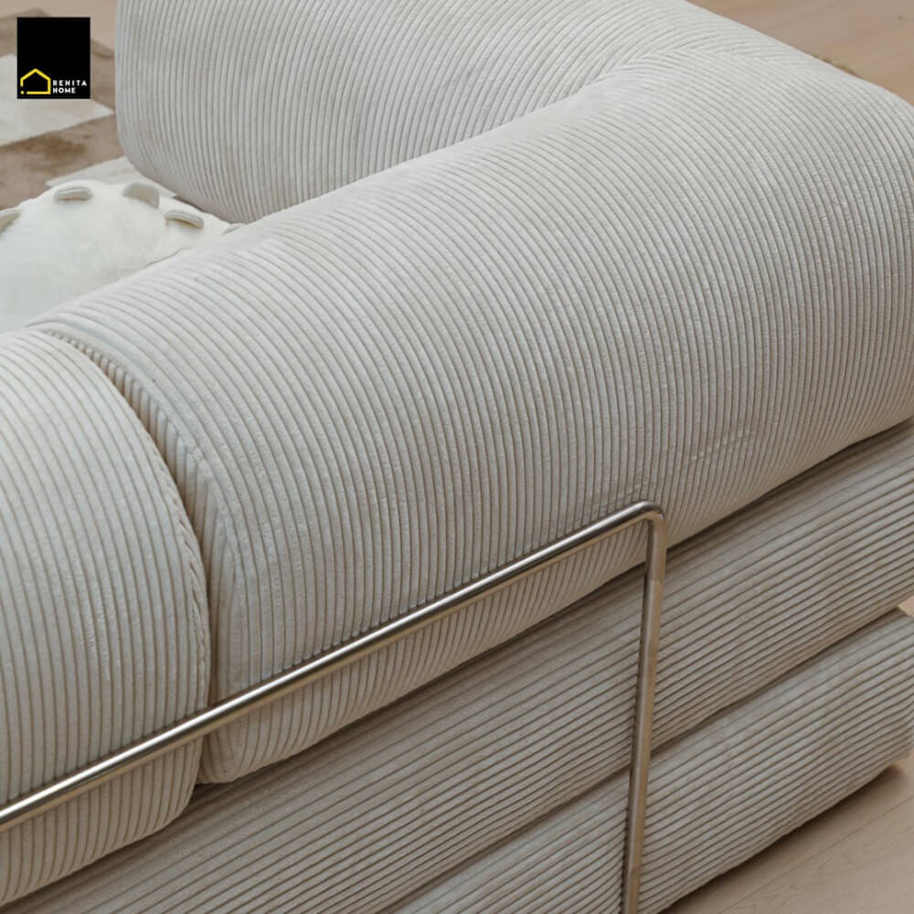 โซฟาเบด RENITA HOME รุ่น LEKO 200X100CM. ผ้าลูกฟูกลอนใหญ่ สีน้ำเงิน (608-25)_6